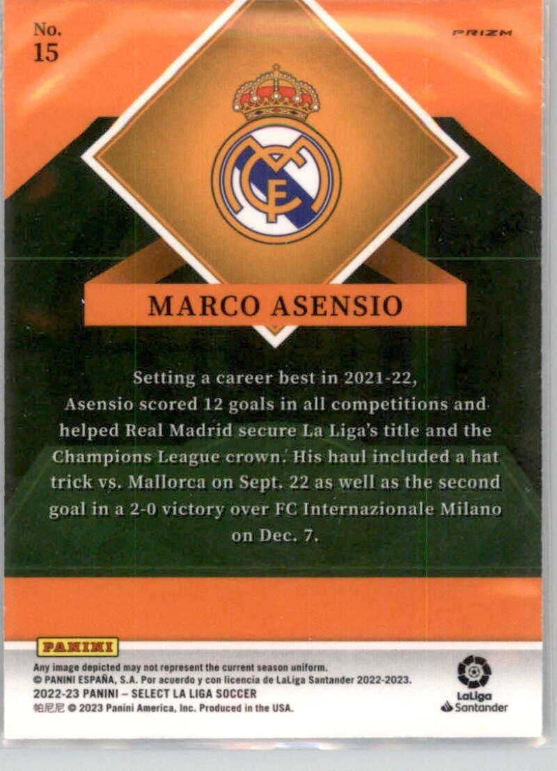 Amazon.com: 2022-23 Panini La Liga Select Stars #15 Marco Asensio